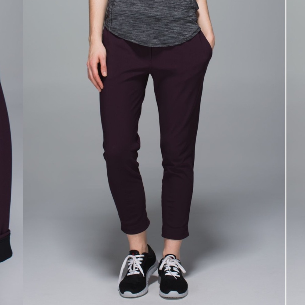 Lululemon Jet Crop *Slim Trouser Cropped Pants Drawstring Waist.